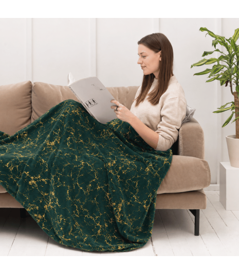 Pledas „Gilded Green fleece blanket“. Pledai