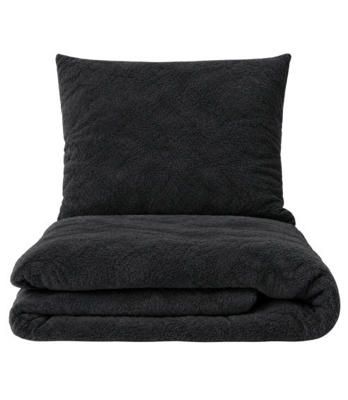 Pliušo patalynė „Minky Black“. Patalynės komplektai 200x220