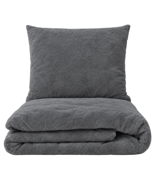 Pliušo patalynė „Minky Dark Grey“. Patalynės komplektai 200x220