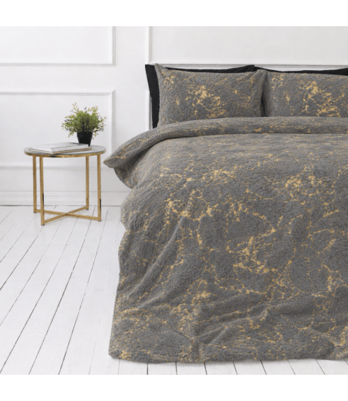 Pliušo patalynė „Minky Gilded Grey“. Patalynės komplektai 200x220