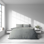 Pliušo patalynė „Minky Grey Solid“. Patalynės komplektai 200x220, 200x220 cm. Pilkas patalynės komplektas monochromatine palete, idealus minimalistiniam interjerui.