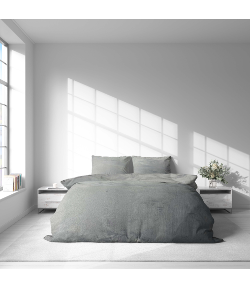 Pliušo patalynė „Minky Grey Solid“. Patalynės komplektai 200x220