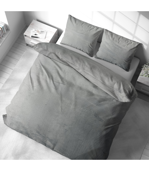 Pliušo patalynė „Minky Grey Solid“. Patalynės komplektai 200x220