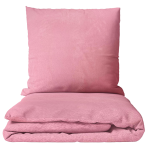 Pliušo patalynė „Minky Rose Solid“. Patalynės komplektai 200x220, 200x220 cm. Švelnios rausvos patalynės komplektas