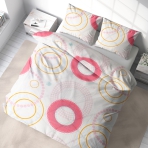 Premium satino pagalvės užvalkalas „Circles“