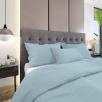 Premium satino pagalvės užvalkalas „Ice blue“