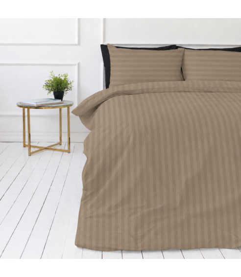 Premium satino patalynės komplektas „Brandy Stripe Sateen“. Satino patalynė
