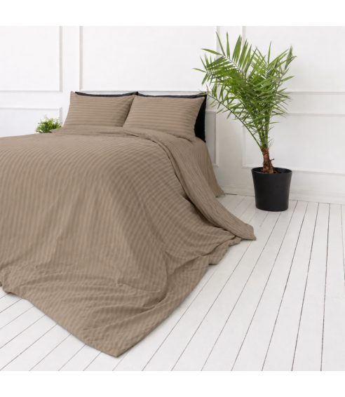 Premium satino patalynės komplektas „Brandy Stripe Sateen“. Satino patalynė