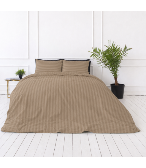Premium satino patalynės komplektas „Brandy Stripe Sateen“. Satino patalynė