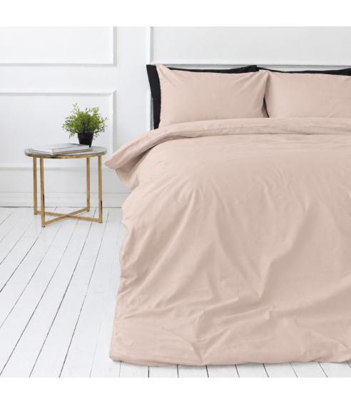 Premium satino patalynės komplektas „Classic coffee sateen“. Satino patalynė