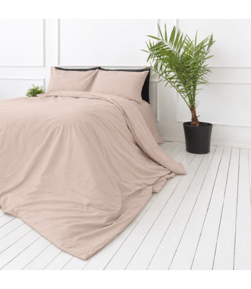 Premium satino patalynės komplektas „Classic coffee sateen“. Satino patalynė