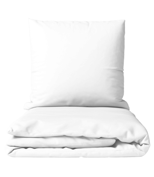 Premium satino patalynės komplektas „Classic White“. Satino patalynė