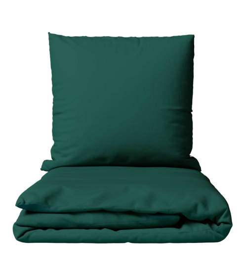 Premium satino patalynės komplektas „Dark green sateen“. Satino patalynė