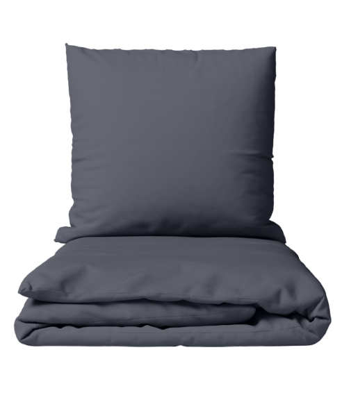 Premium satino patalynės komplektas „Dark Grey sateen“. Satino patalynė