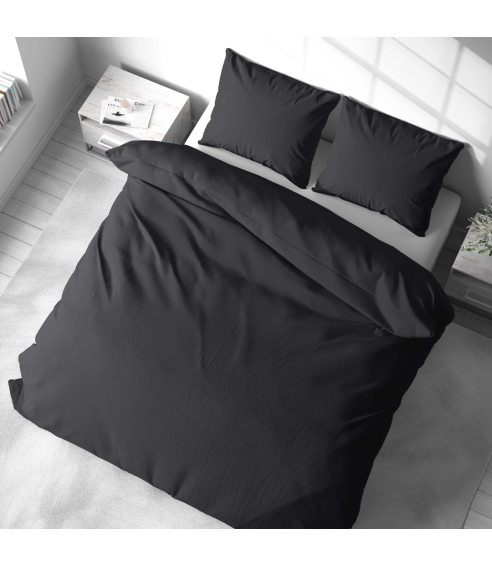 Premium satino patalynės komplektas „Graphite Satin“. Satino patalynė