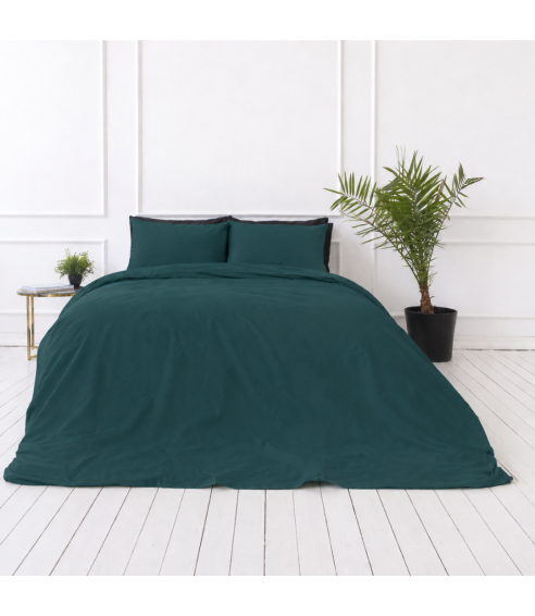 Premium satino patalynės komplektas „Green Sateen“. Satino patalynė