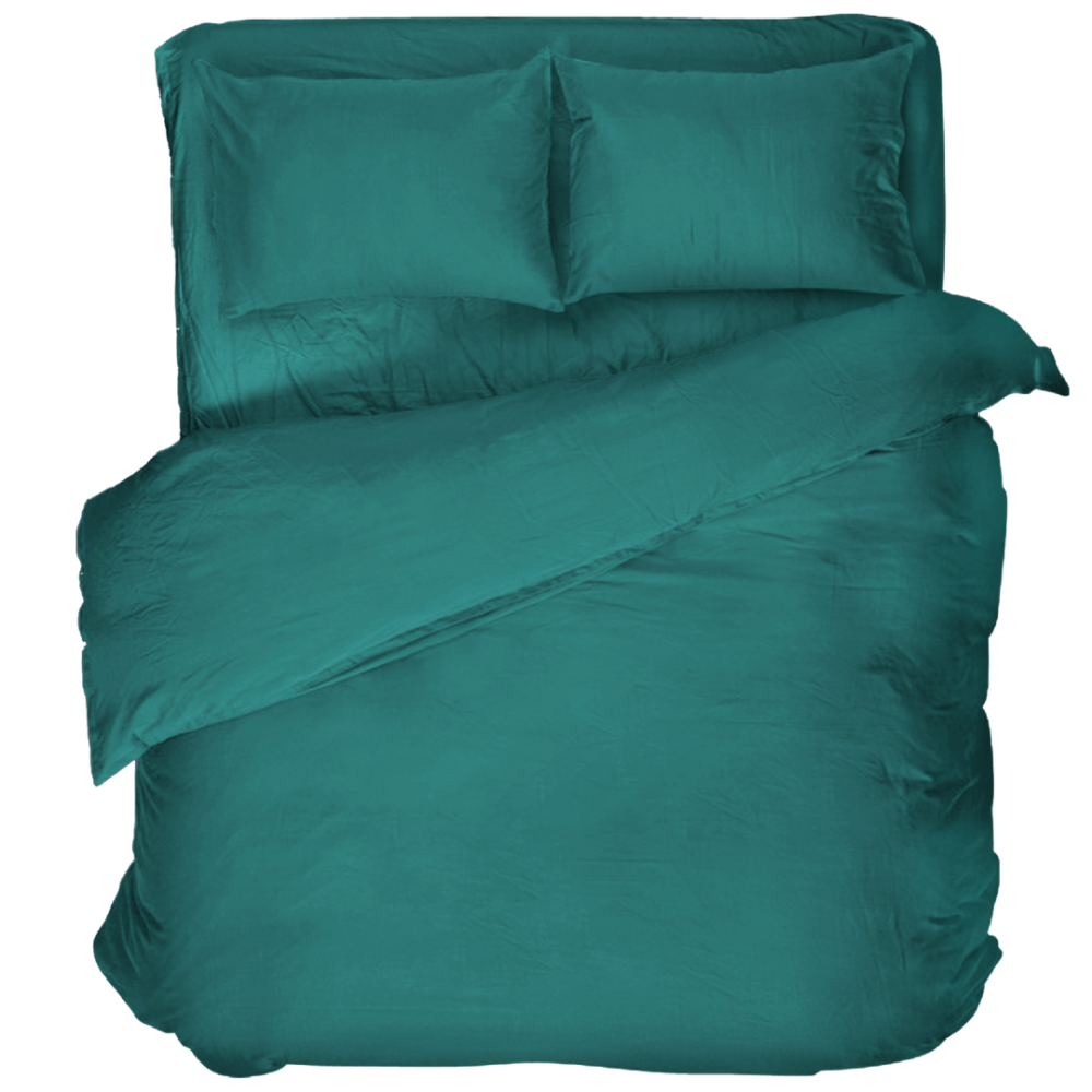 Premium satino patalynės komplektas „Green Satin“. Satino patalynė, 140x200 cm, 200x200 cm, 200x220 cm. Gilios žalios spalvos patalynės komplektas su minimalistiniu dizainu, suteikiantis elegancijos ir ramybės.