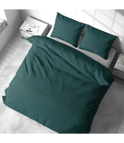 Premium satino patalynės komplektas „Green Satin“. Satino patalynė