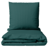 Premium satino patalynės komplektas „Green Stripe Satin“