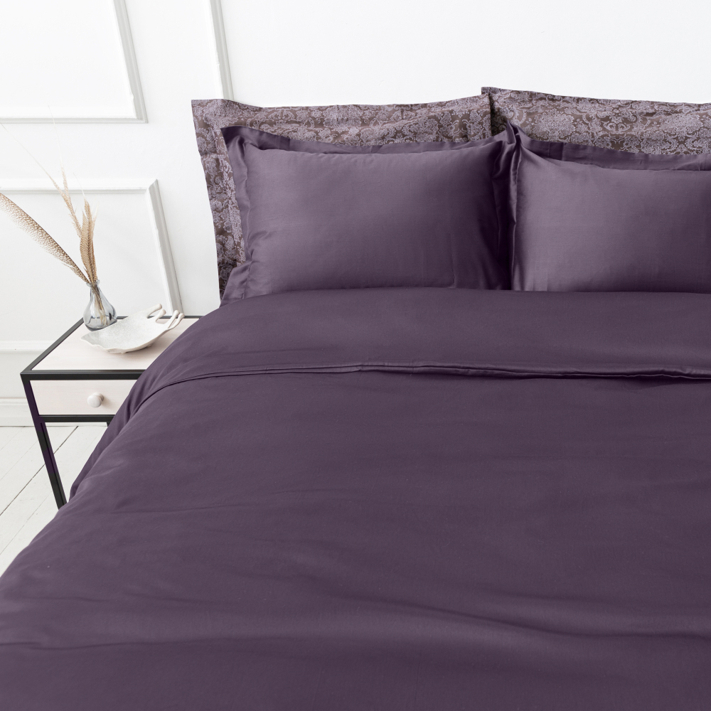 Premium satino patalynės komplektas „Mauve“. Satino patalynė, 140x200 cm, 200x200 cm, 200x220 cm, 220x240 cm