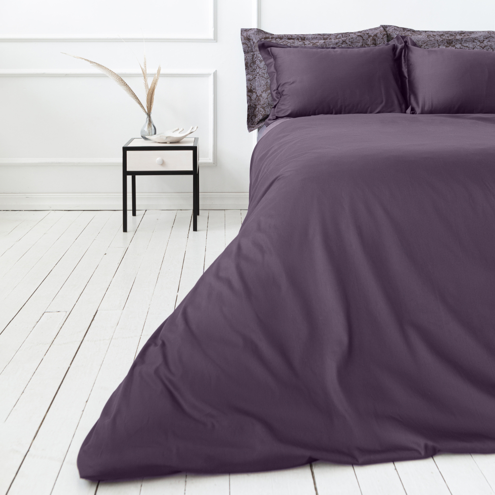 Premium satino patalynės komplektas „Mauve“. Satino patalynė, 140x200 cm, 200x200 cm, 200x220 cm, 220x240 cm