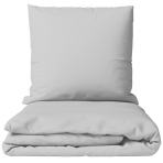 Premium satino patalynės komplektas „Silvara“. Patalynės komplektai 150x200, 140x200 cm, 150x200 cm, 160x200 cm, 180x200 cm, 200x200 cm, 200x220 cm, 220x240 cm. Šviesiai pilkas vienspalvis patalynės komplektas minimalistinio stiliaus