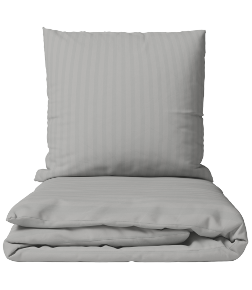 Premium satino patalynės komplektas „Silver Stripe Sateen“. Satino patalynė