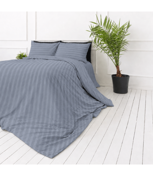 Premium satino patalynės komplektas „Tradewinds Stripe Sateen“. Satino patalynė
