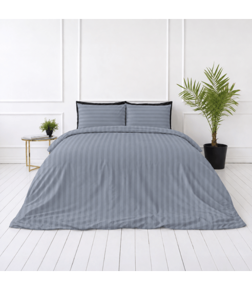 Premium satino patalynės komplektas „Tradewinds Stripe Sateen“. Satino patalynė