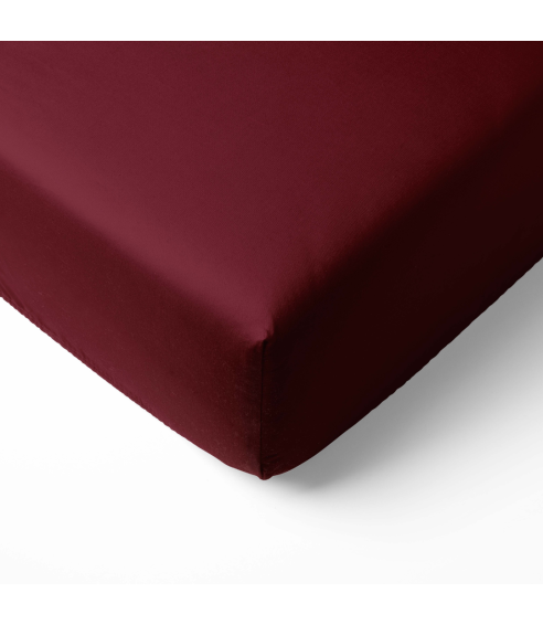 Satininė paklodė su guma „Maroon“. Paklodės su guma 90x200
