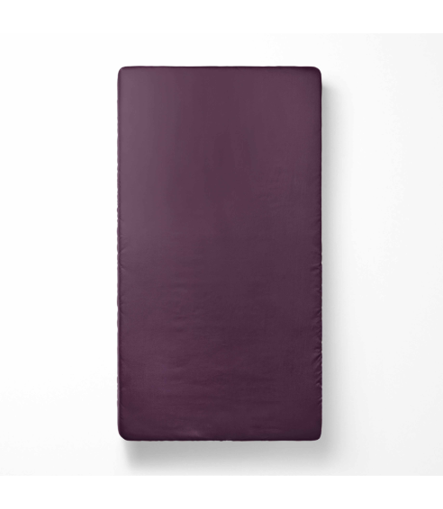 Satininė paklodė su guma „Plum glow“. Paklodės su guma 90x200