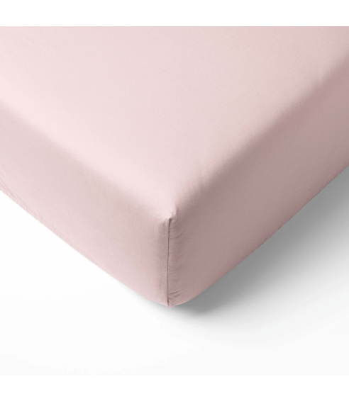 Satino paklodė su guma „Classic pink fitted sheet“. Paklodės su guma 90x200
