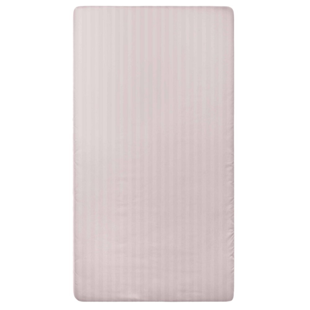 Satino paklodė su guma „Seashell Pink Stripe Satin fitted sheet“. Paklodės su guma 160x200, 90x200 cm, 140x200 cm, 160x200 cm, 180x200 cm
