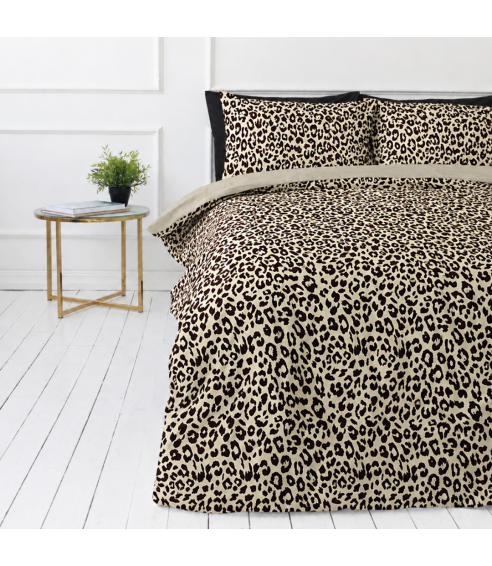 Satino patalynės komplektas „Exotic Leopard“. Satino patalynė