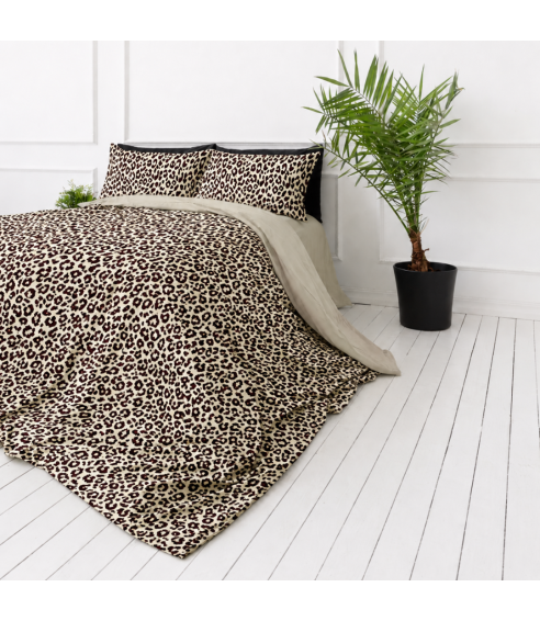 Satino patalynės komplektas „Exotic Leopard“. Satino patalynė