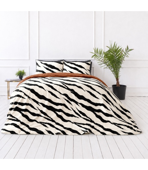 Satino patalynės komplektas „Exotic Zebra“. Satino patalynė