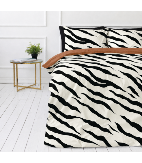 Satino patalynės komplektas „Exotic Zebra“. Satino patalynė