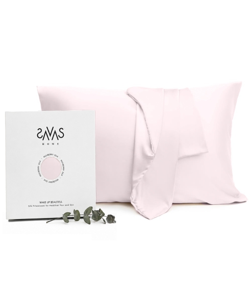 Šilkinis pagalvės užvalkalas „Luxe Pink“. Šilkiniai pagalvių užvalkalai 