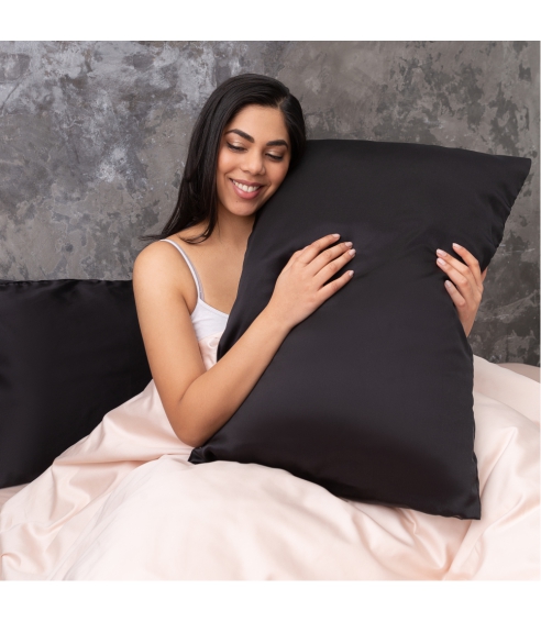 Šilkinis pagalvės užvalkalas „Obsidian Silk“. Šilkiniai pagalvių užvalkalai 