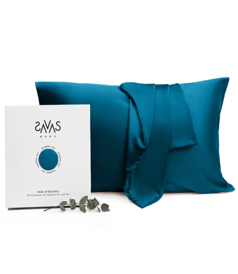 Šilkinis pagalvės užvalkalas „Turquoise“. Šilkiniai pagalvių užvalkalai 