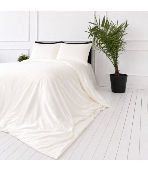 Šilkinis patalynės komplektas „Pearl White Silk“. Patalynės komplektai 200x220