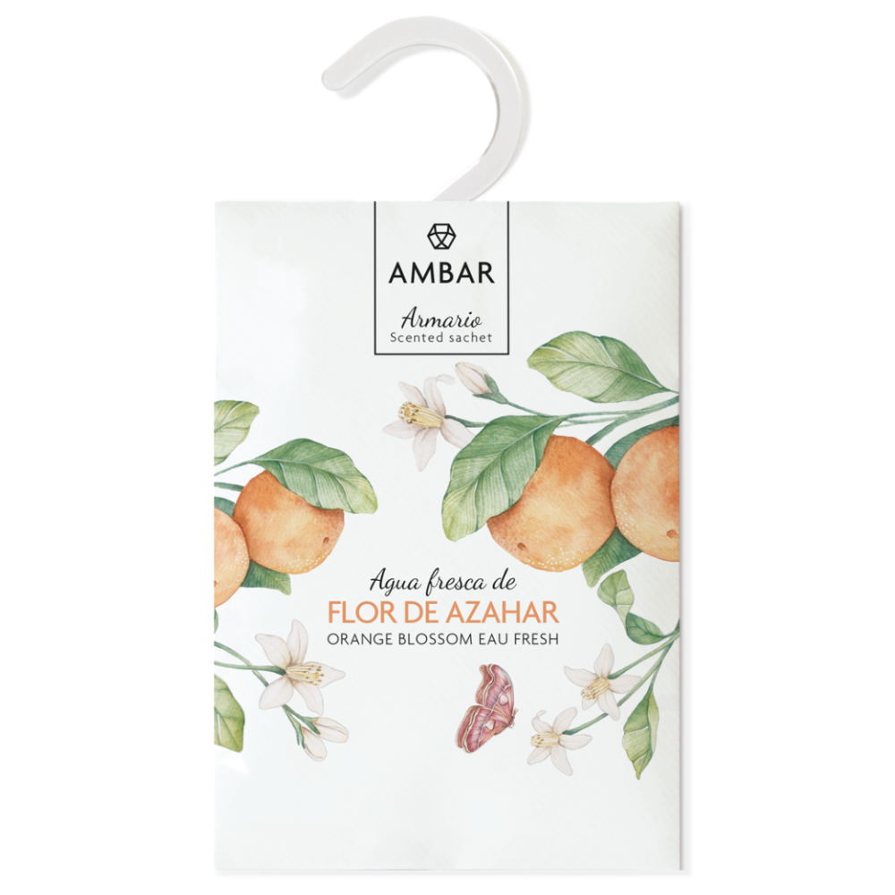 Spintos kvapai „Azahar“. Namų kvapai . Apelsinų žiedų spintos kvapas pripildo spintą gaivaus ir pakylėjančio citrusinių vaisių aromato, kad drabužiai kvepėtų maloniai.