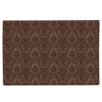 Stalo padėkliukai „Brown baroque placemat“ 1 vnt.. Lininės staltiesės, 30x45 cm. Stalo padėklas žakardo audiniu su elegantišku raštu ir tvirtu poliestero pluoštu.