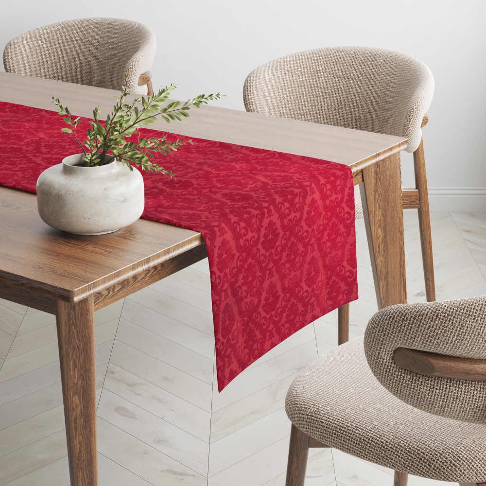 Stalo takeliai „Red Baroque“ 1 vnt.. Stalo takeliai, 40x140 cm, 40x200 cm