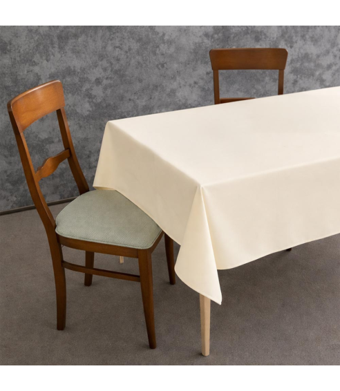 Staltiesė „Cream Calm Tablecloth“. Medvilninės staltiesės