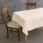 Staltiesė „Peach Calm Tablecloth“. Medvilninės staltiesės, 140x200 cm, 140x240cm, 140x300 cm. Šviesios persikinės spalvos lygi staltiesė be rašto