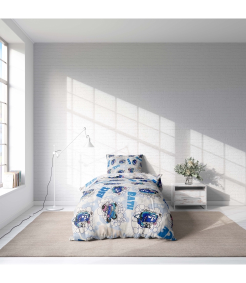Vaikiškas patalynės komplektas „Bath blue”. Vaikiška patalynė