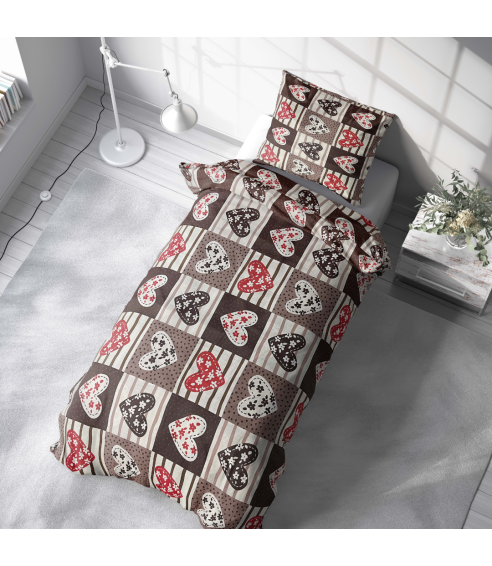 Patalynė kūdikiams „Brown love tiles”. Patalynė kūdikiams