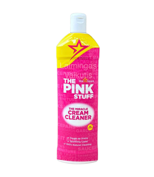 Valomasis pienelis „Cream cleaner The Pink Stuff“. Valikliai