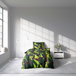 Viengulės patalynės komplektas „Camouflage“. Vaikiška patalynė, 140x200 cm, 160x200 cm